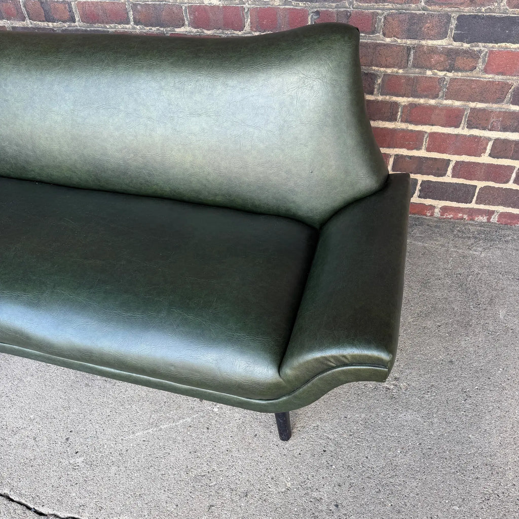 Italian Style Mid-Century Naugahyde Sofa