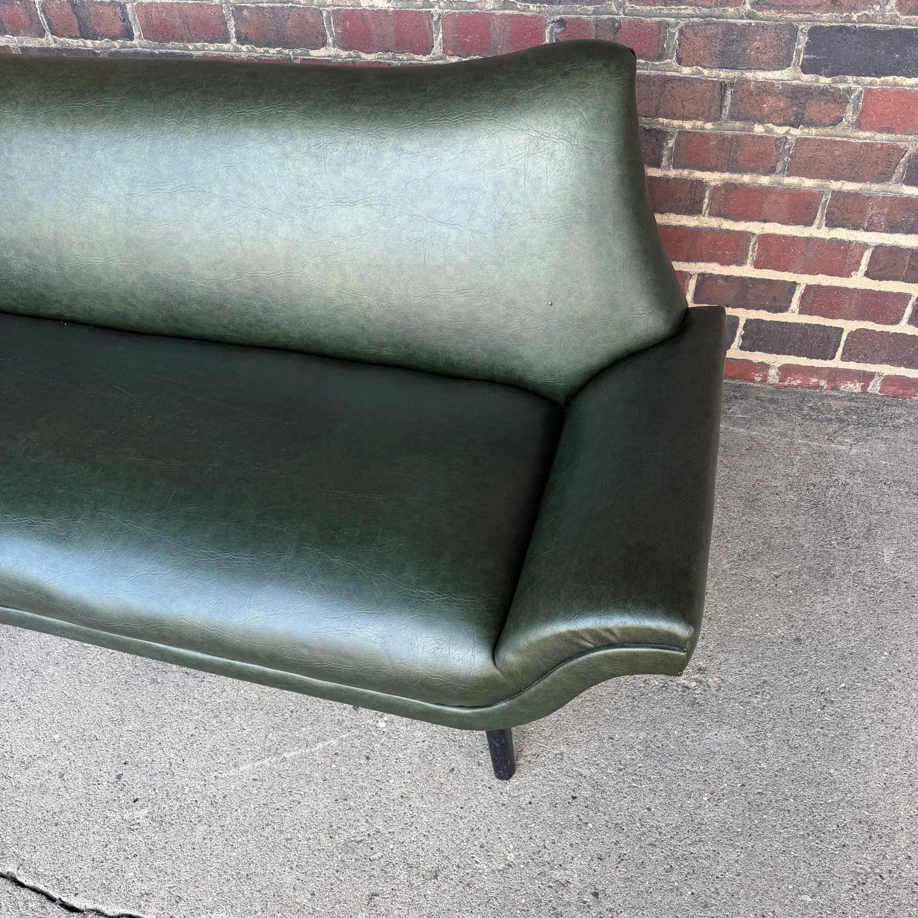 Italian Style Mid-Century Naugahyde Sofa