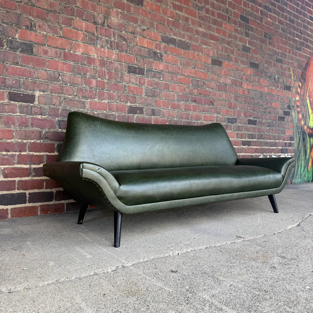 Italian Style Mid-Century Naugahyde Sofa