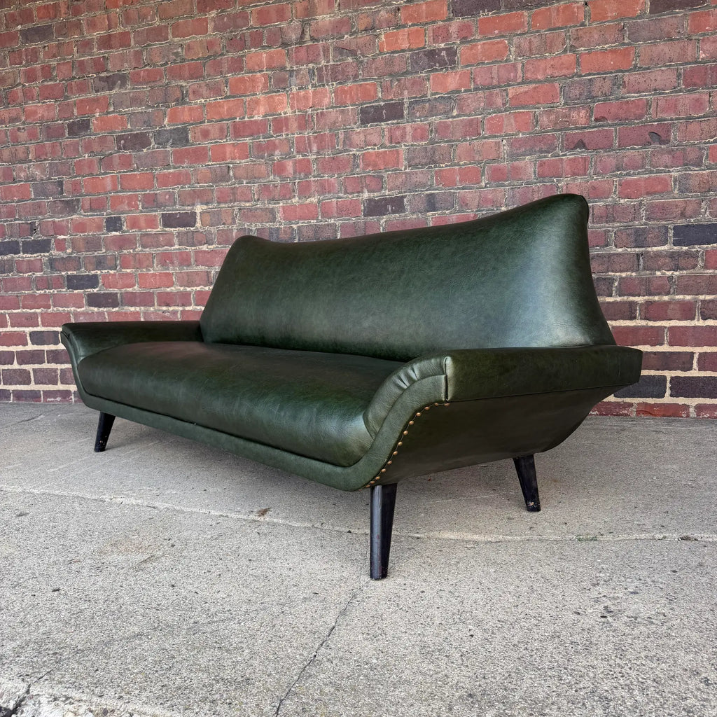 Italian Style Mid-Century Naugahyde Sofa
