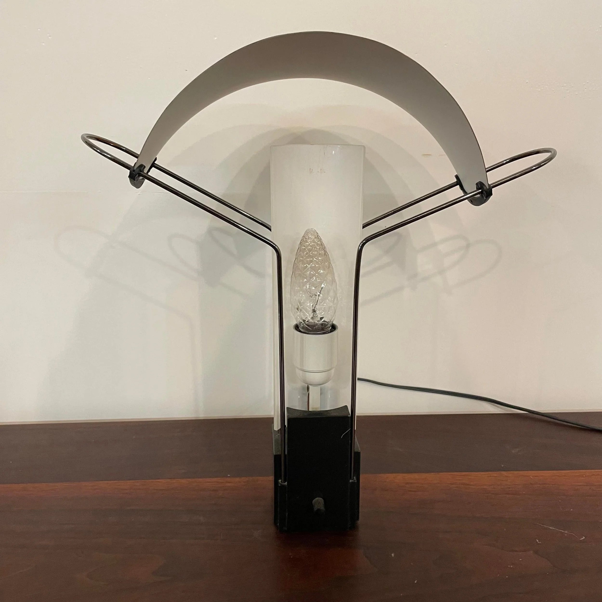 Italian Copper and Glass Table Lamp by Arteluce Palio