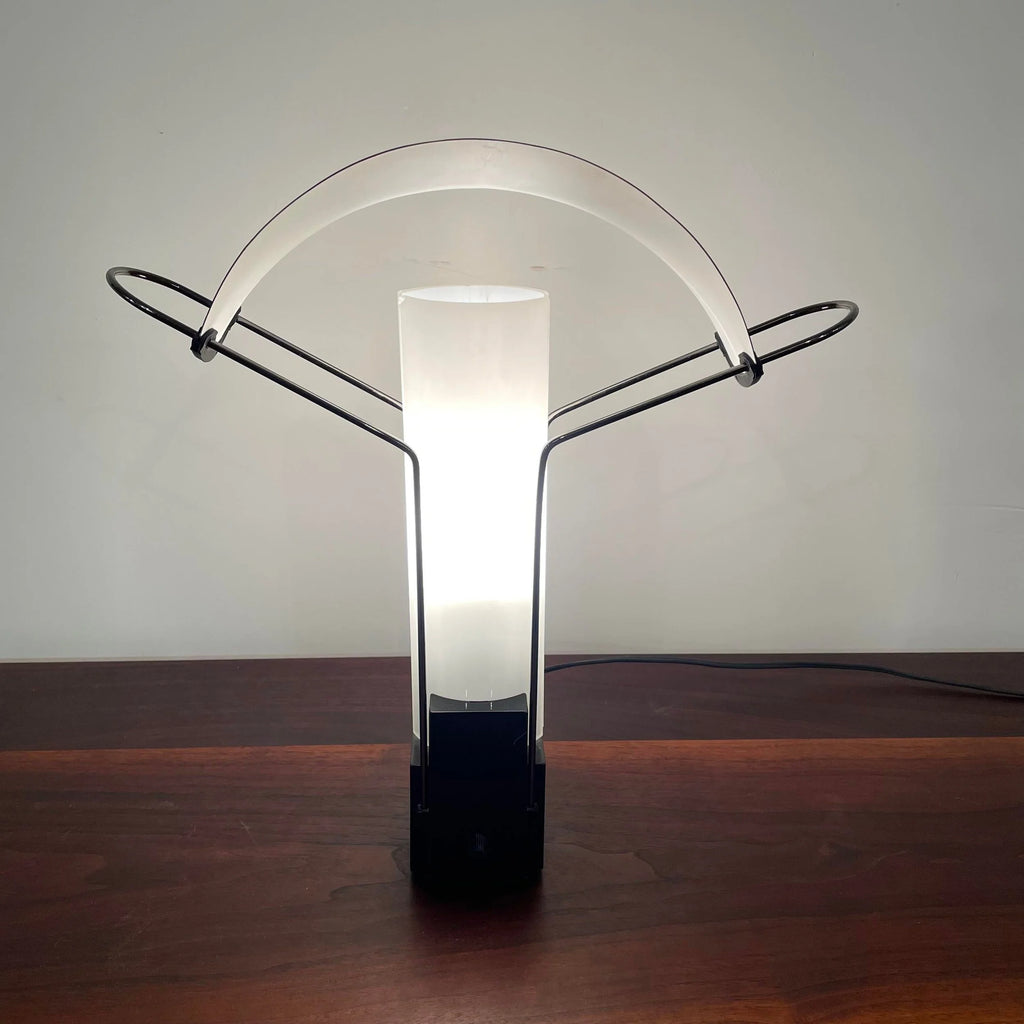 Italian Copper and Glass Table Lamp by Arteluce Palio