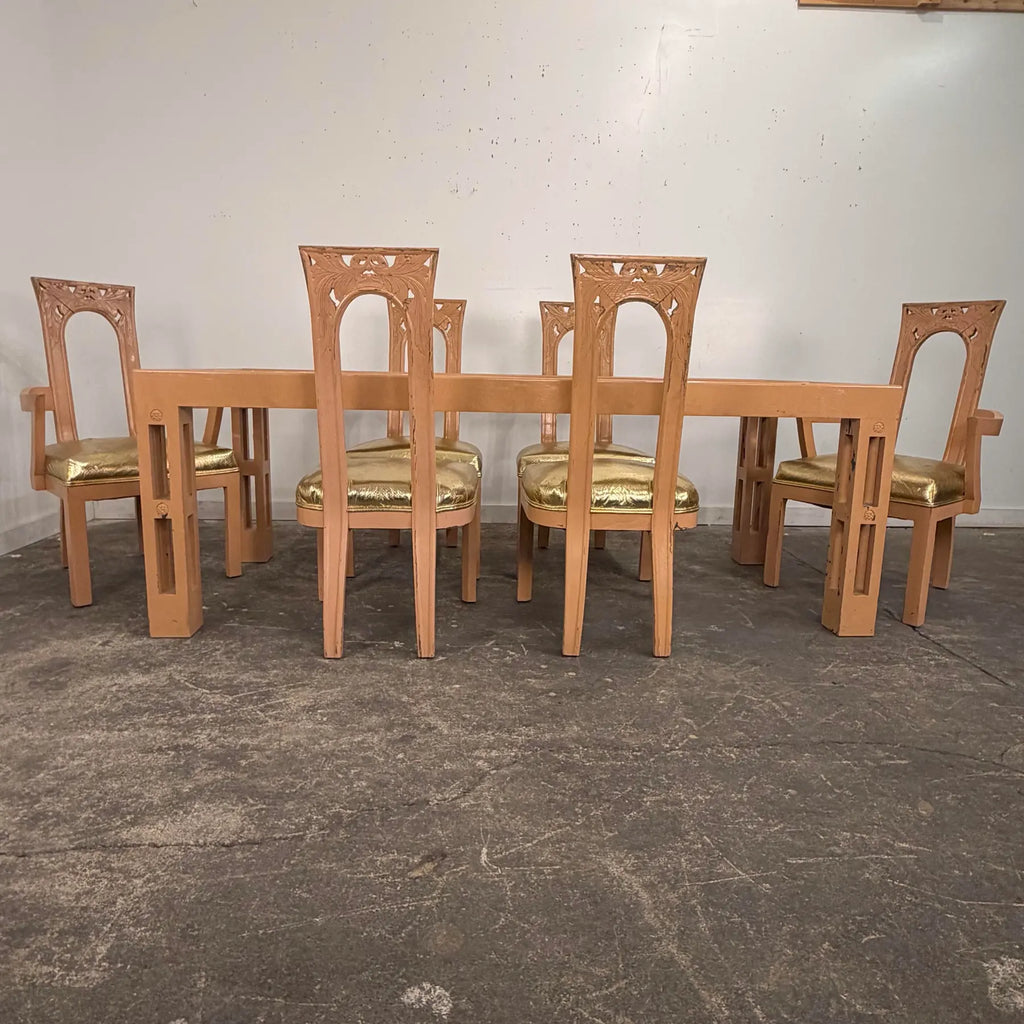 James Mont Dining Set With 6 Chairs