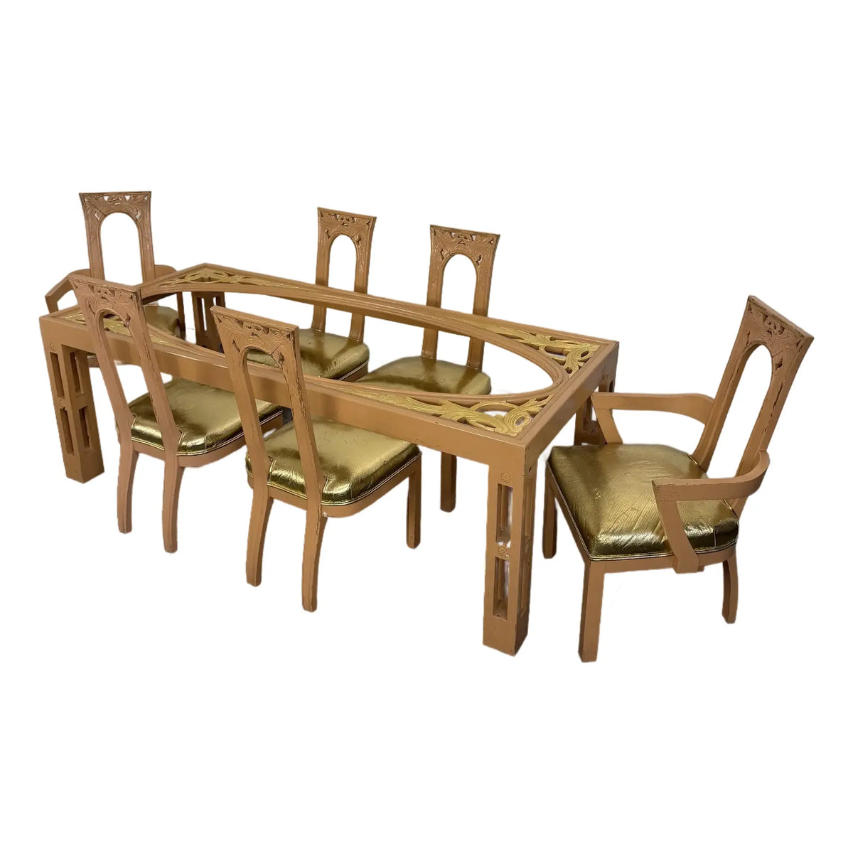 James Mont Dining Set With 6 Chairs