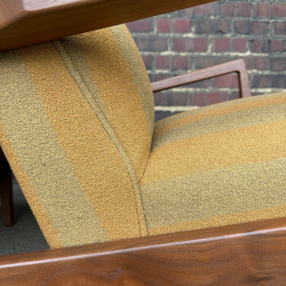 Jens Risom Oversized Walnut Lounge Chairs Fully Restored