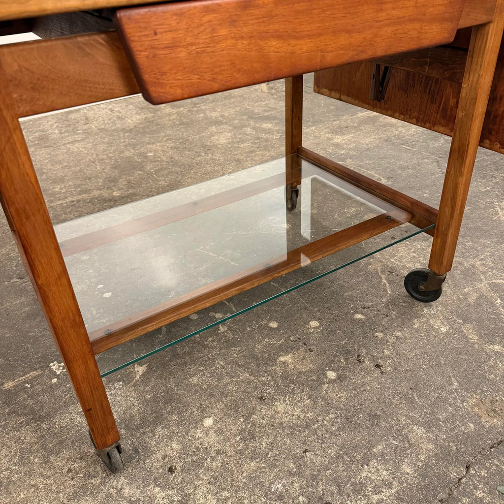 Jens Risom Rolling Bar Cart Mid Century Modern American