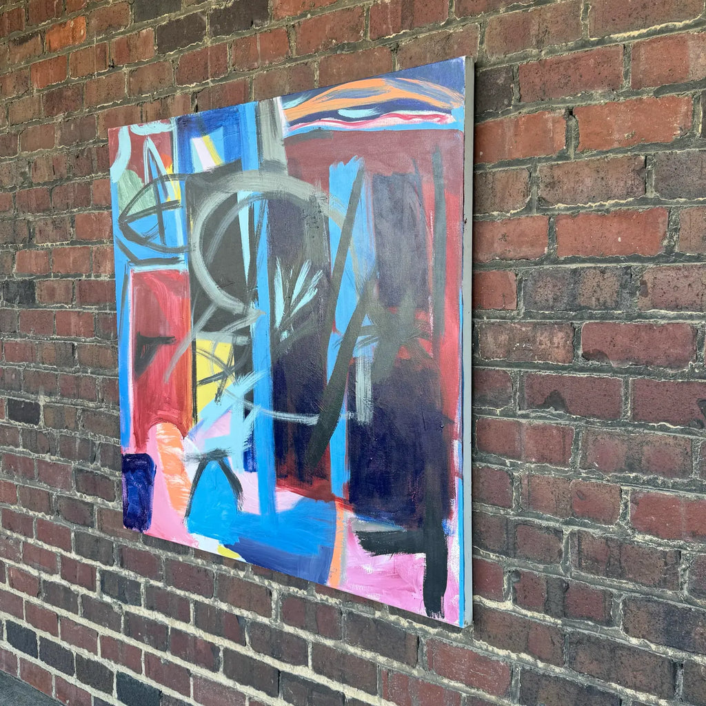 Jerry Buckvar Large Colorful Abstract Painting