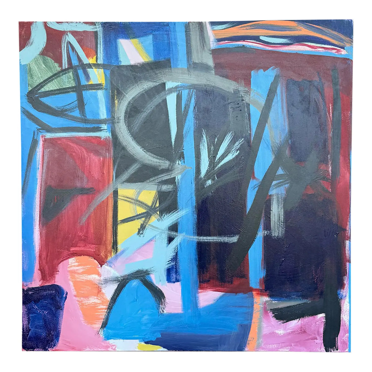 Jerry Buckvar Large Colorful Abstract Painting