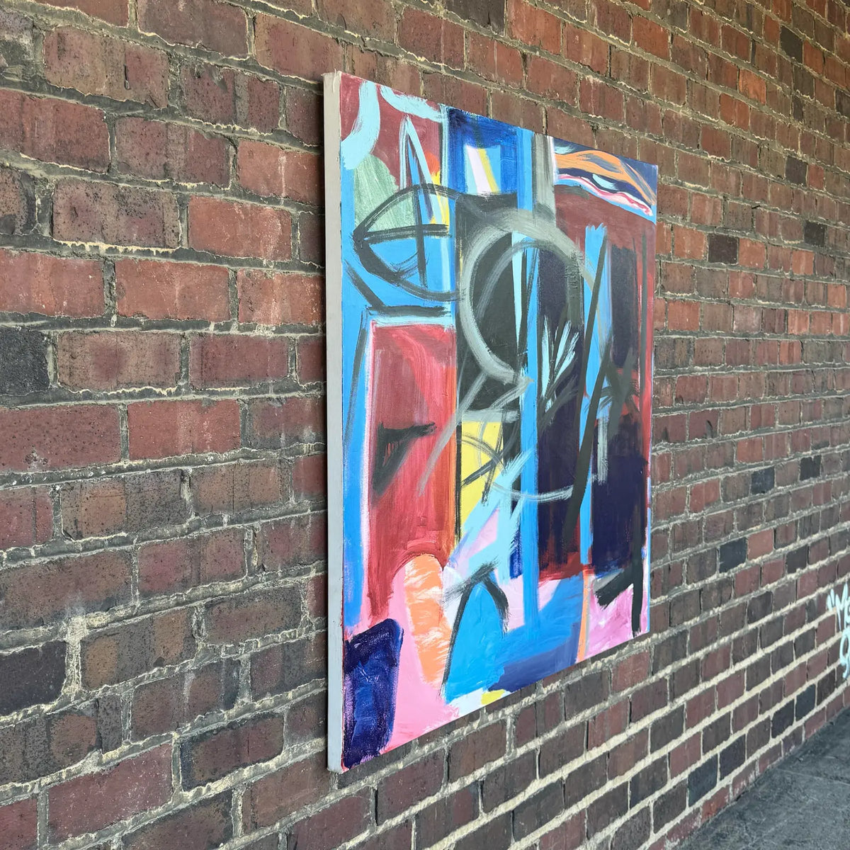 Jerry Buckvar Large Colorful Abstract Painting