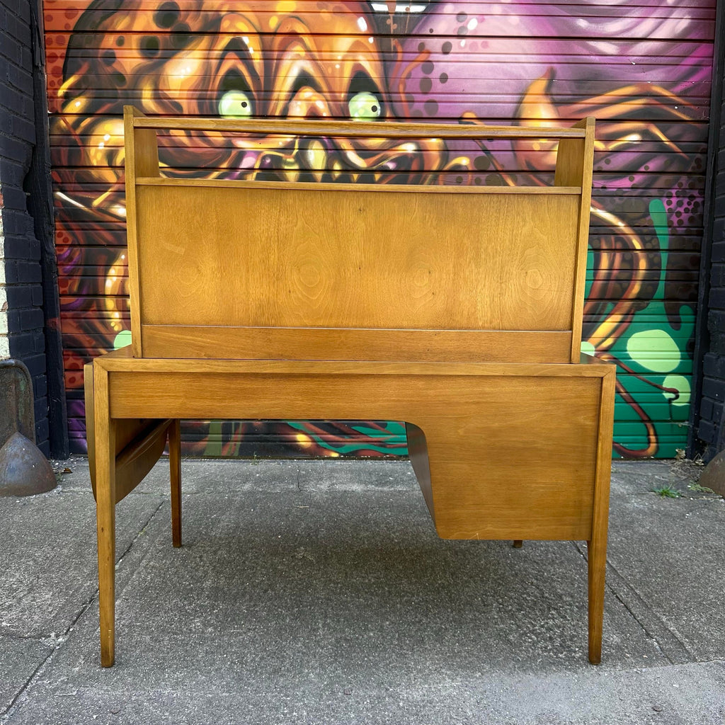 John Van Koert for Drexel Desk With Bookcase Topper and Chair