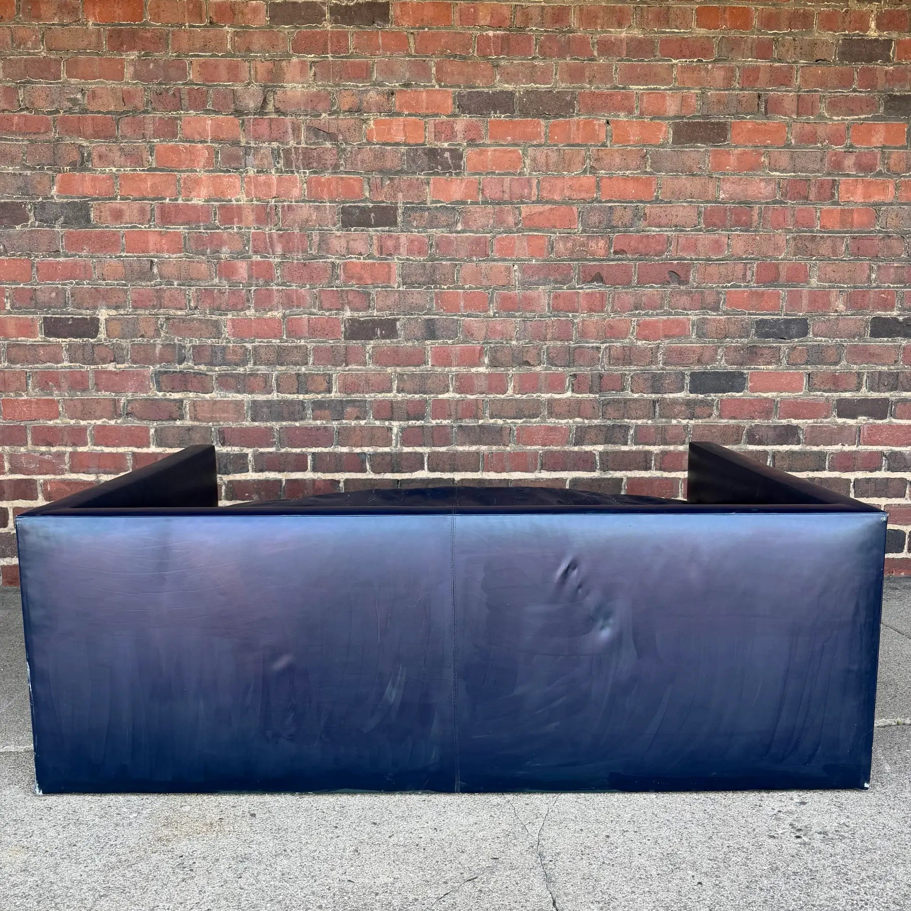 Joseph D’Urso for Knoll Leather Even Arm Sofa Loveseat – Overscale