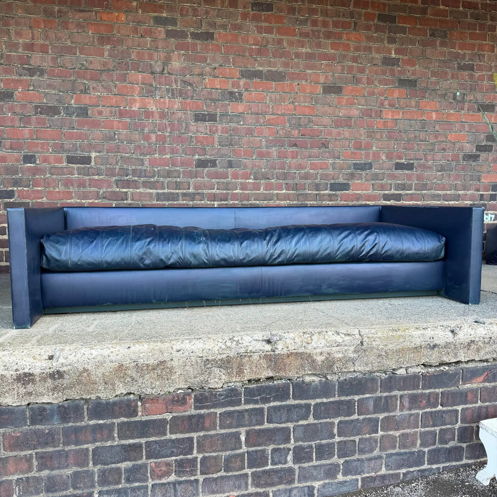 Joseph D’Urso for Knoll Leather Even Arm Sofa – Overscale