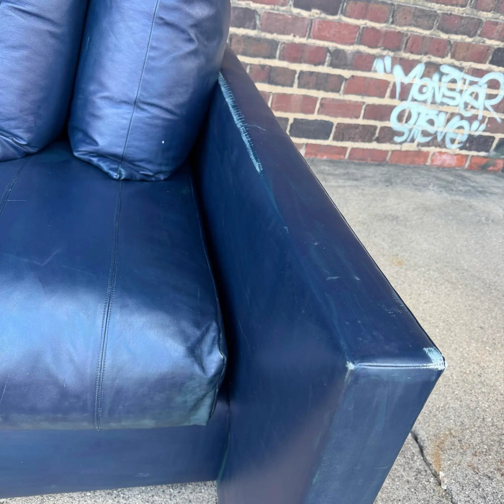 Joseph D’Urso for Knoll Leather Even Arm Sofa – Overscale