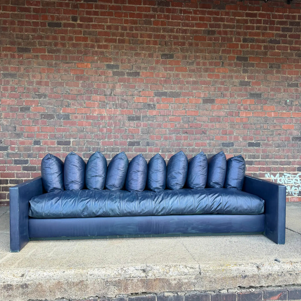 Joseph D’Urso for Knoll Leather Even Arm Sofa – Overscale