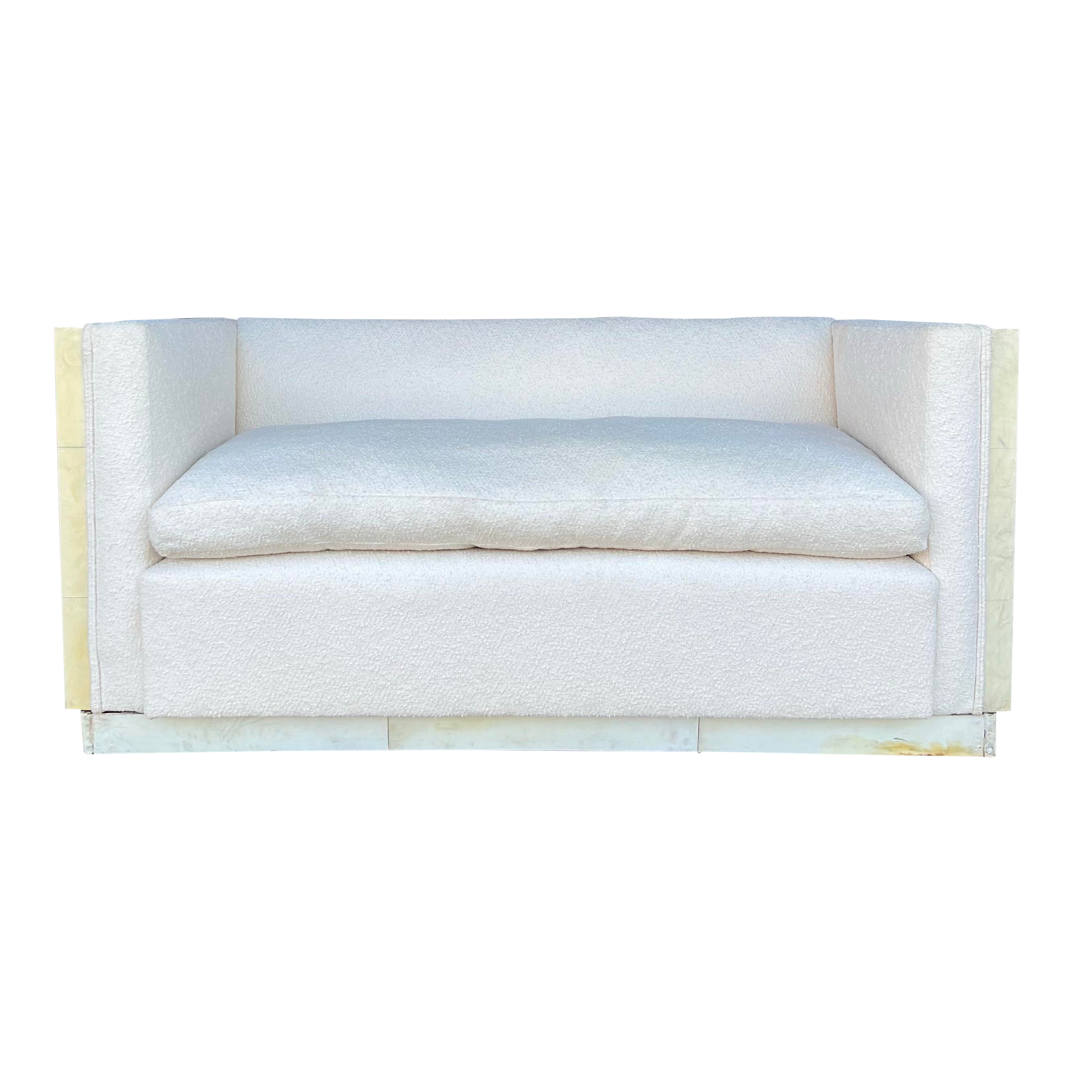 Karl Springer Goat Skin Loveseat