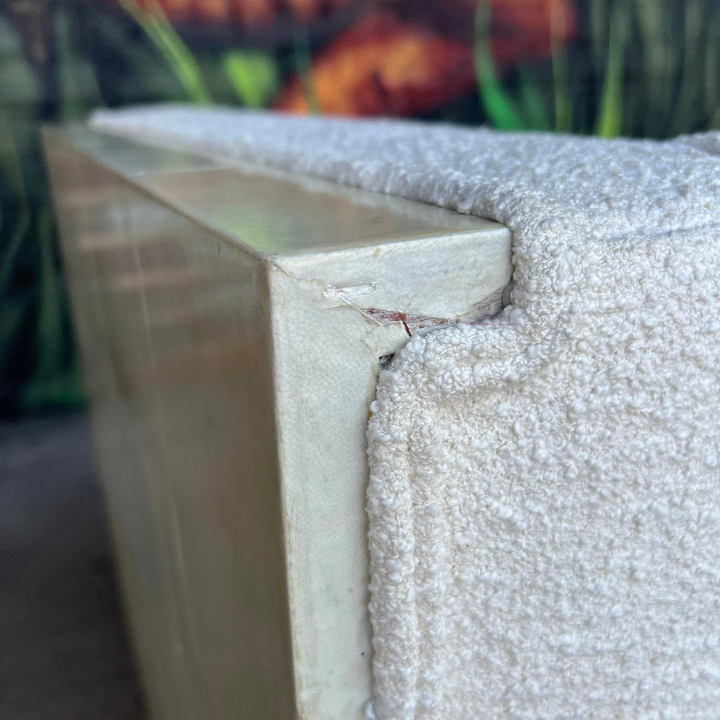 Karl Springer Goat Skin Wrapped Loveseat