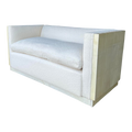 Karl Springer Goat Skin Wrapped Loveseat