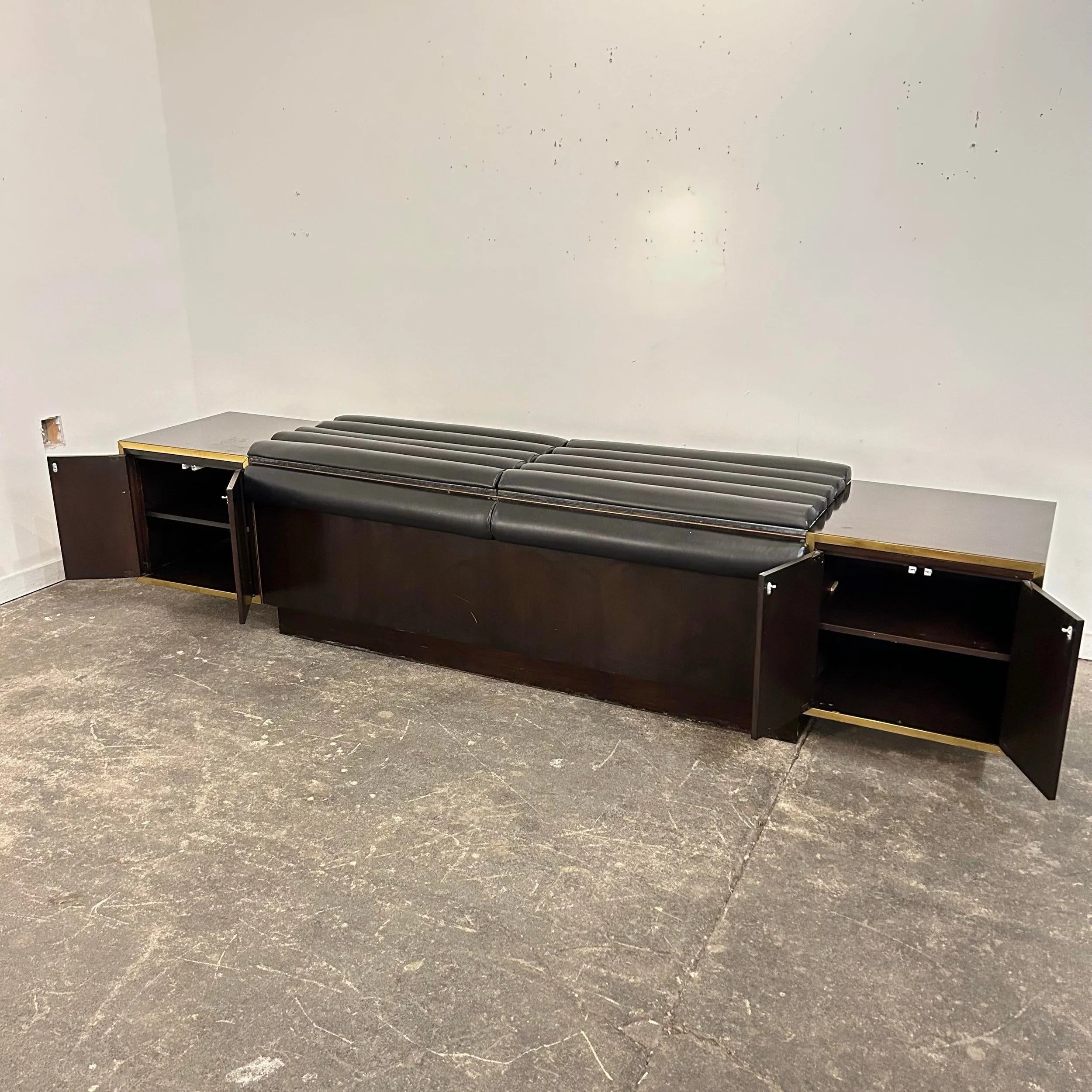 King Size Headboard With Floating End Tables Dunbar