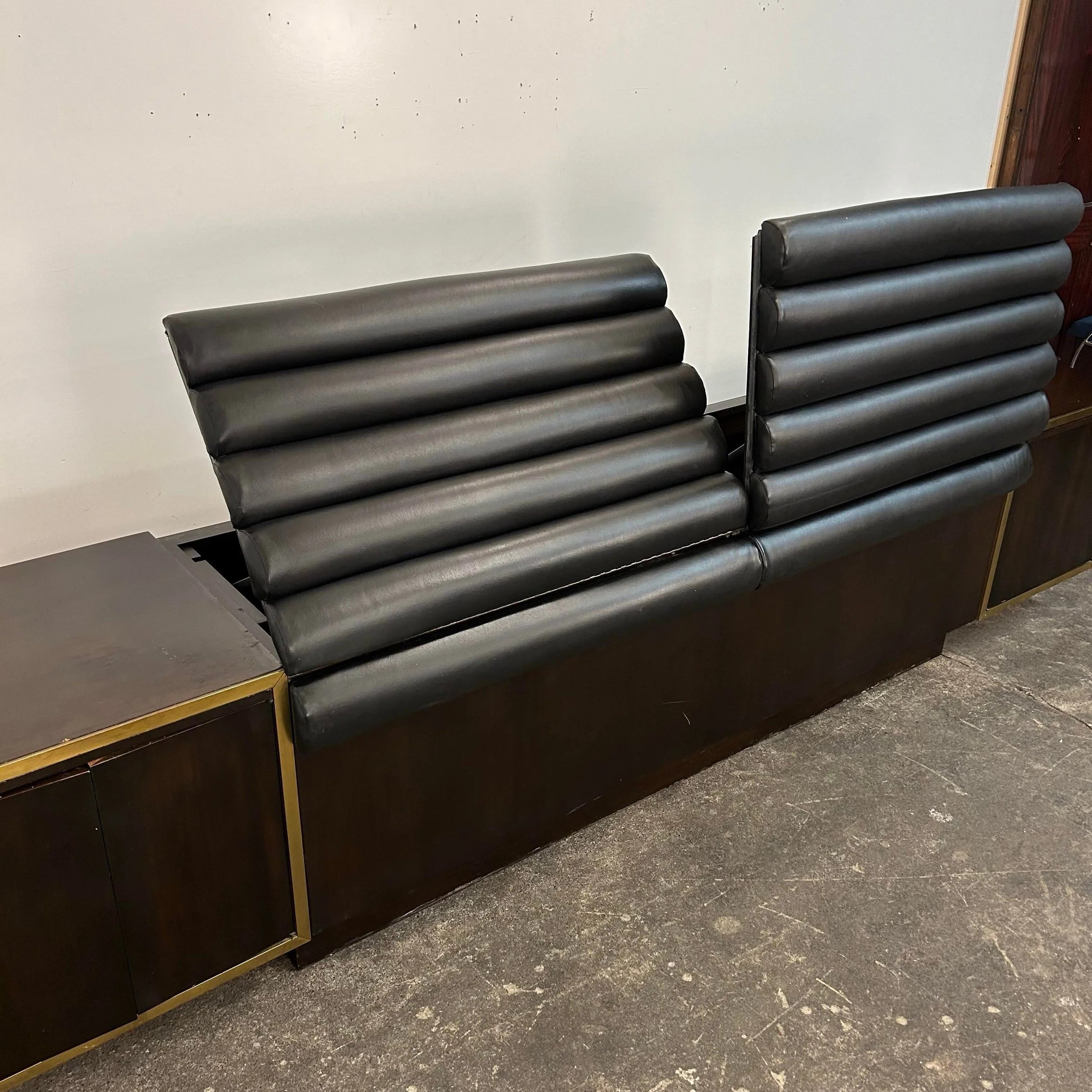King Size Headboard With Floating End Tables Dunbar