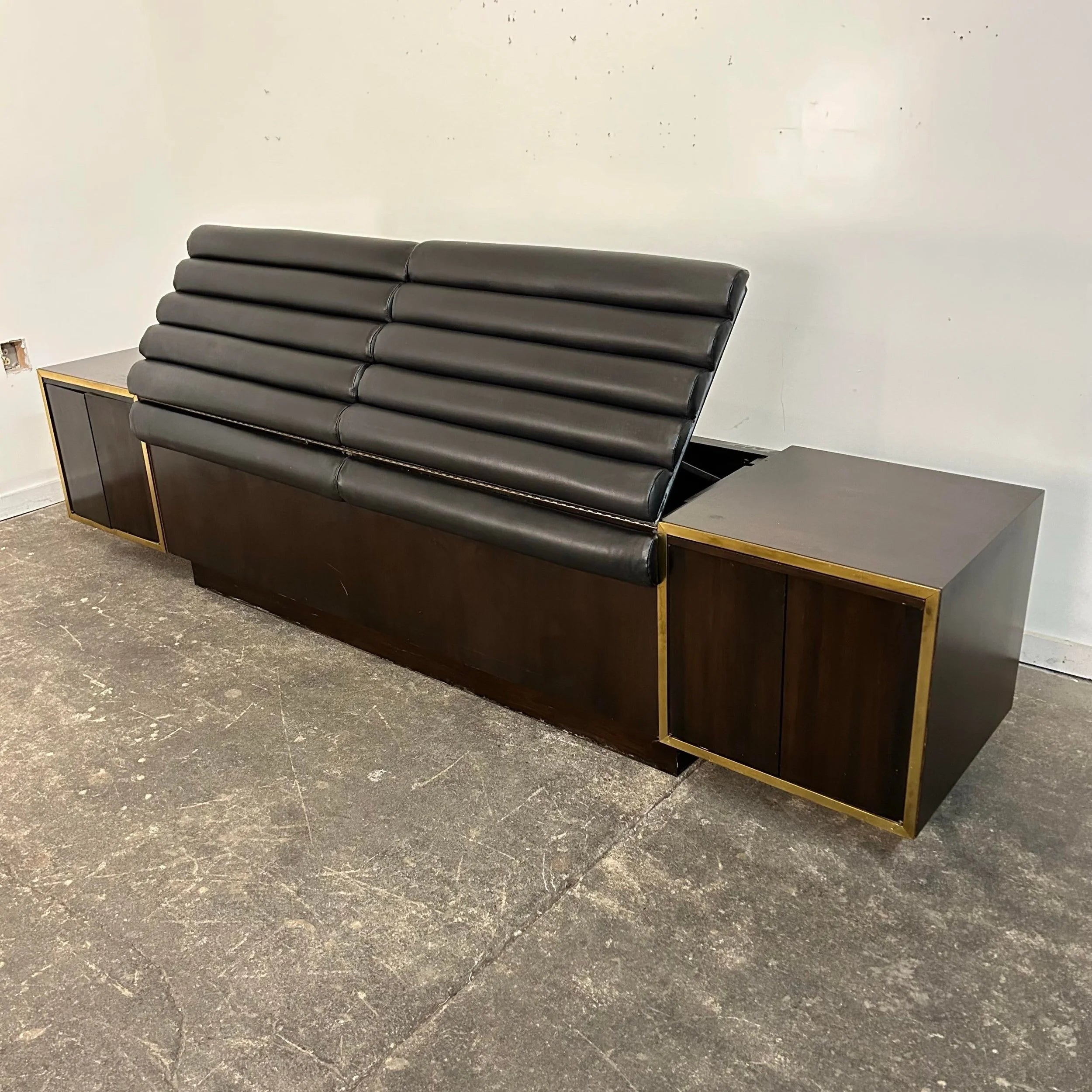 King Size Headboard With Floating End Tables Dunbar