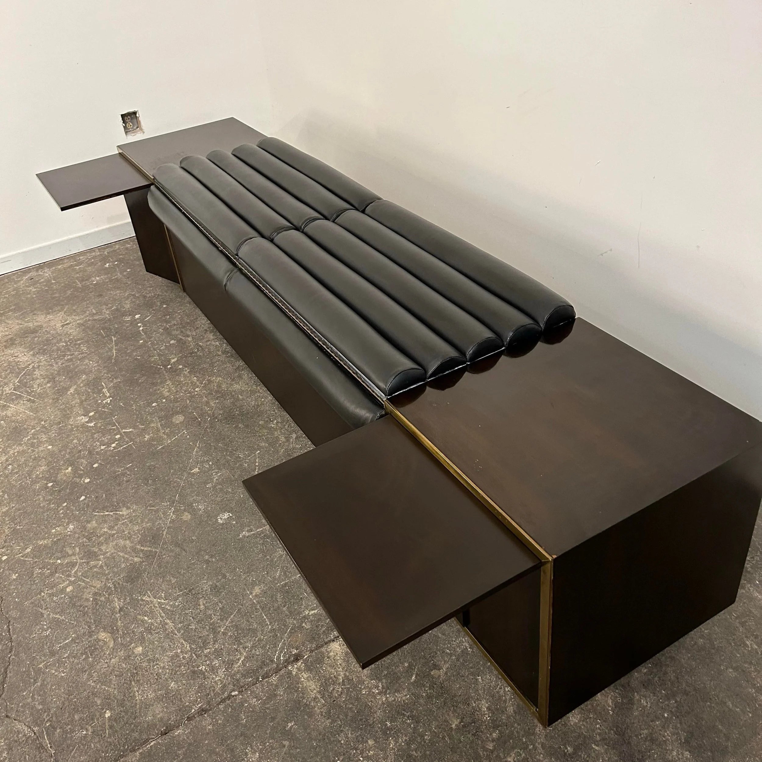King Size Headboard With Floating End Tables Dunbar