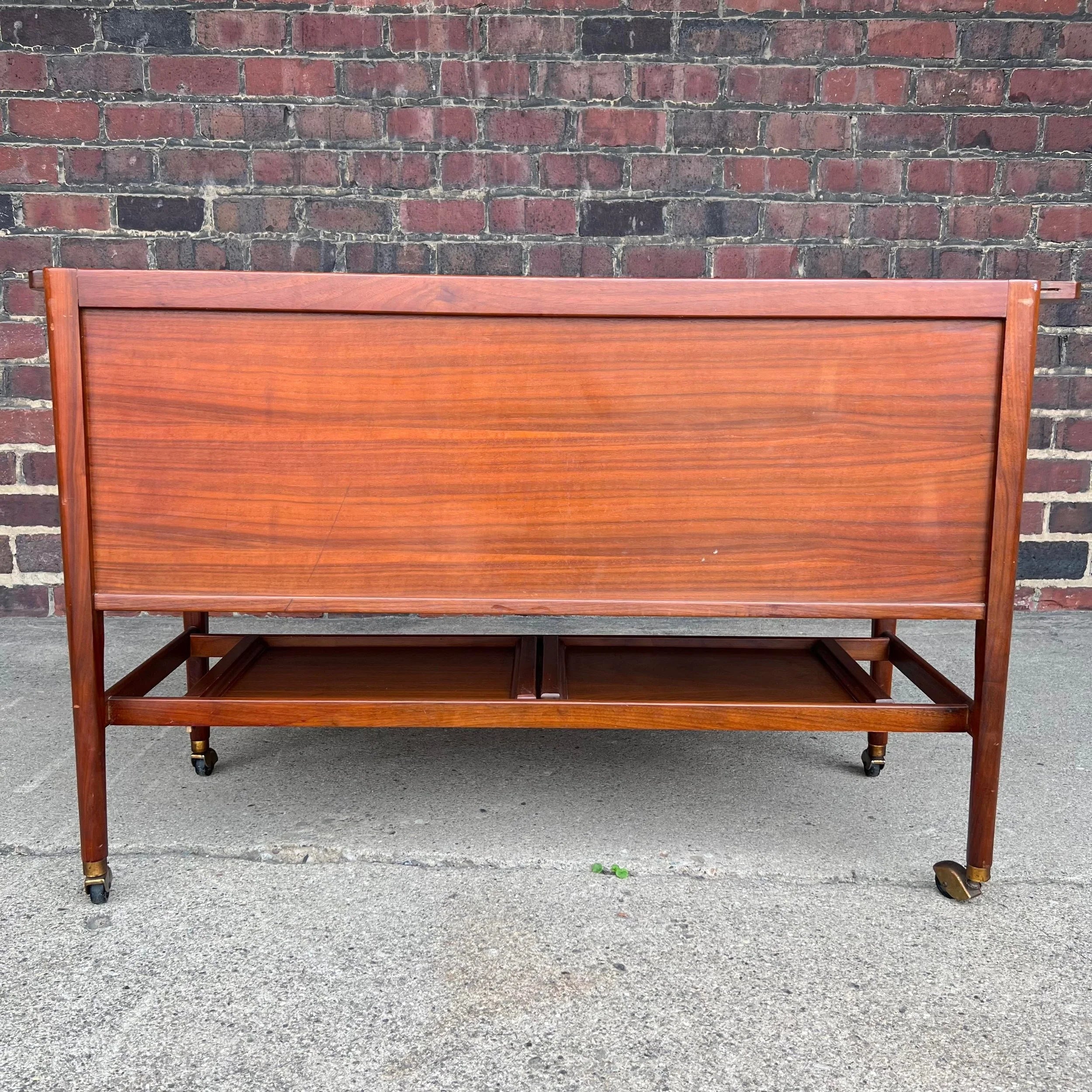Kipp Stewart for Drexel Declaration Tambour Door Bar Cart