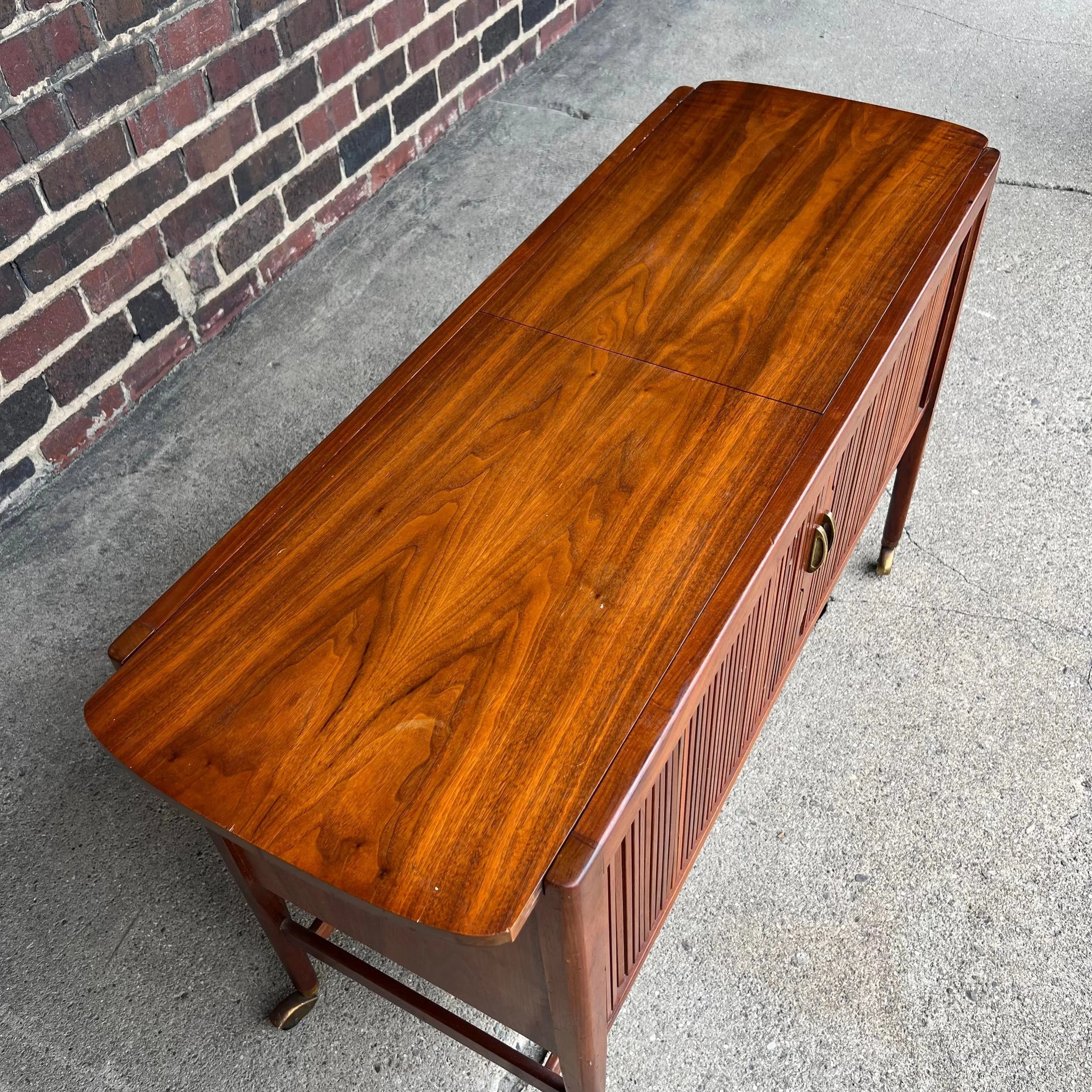 Kipp Stewart for Drexel Declaration Tambour Door Bar Cart