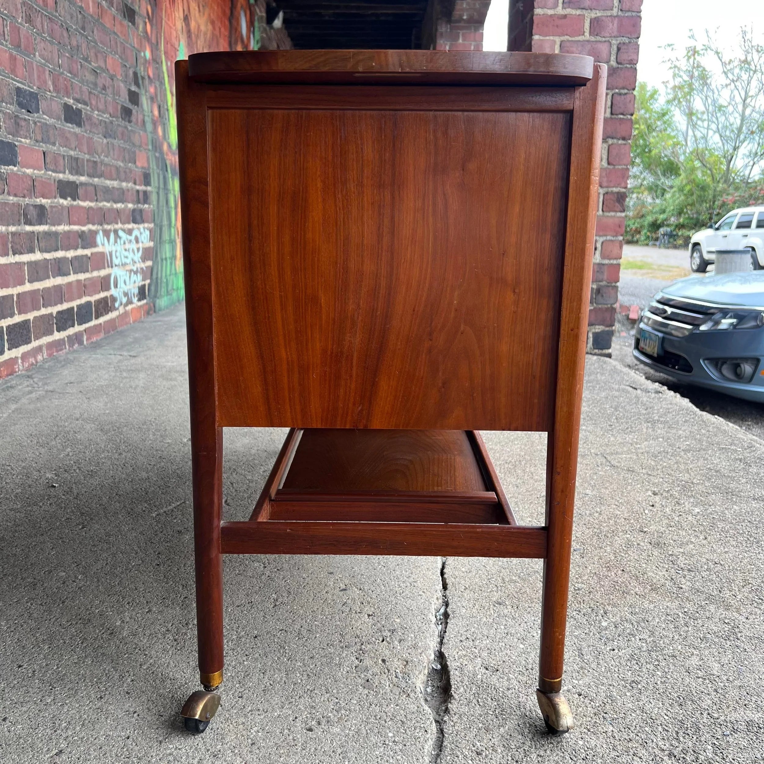 Kipp Stewart for Drexel Declaration Tambour Door Bar Cart