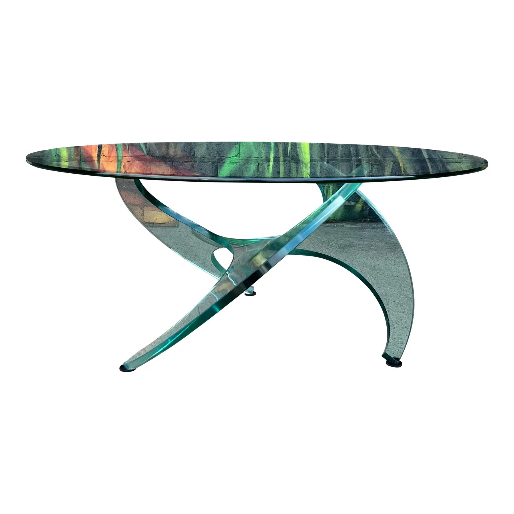 Knut Hesterburg Rare Glass Propeller Coffee Table