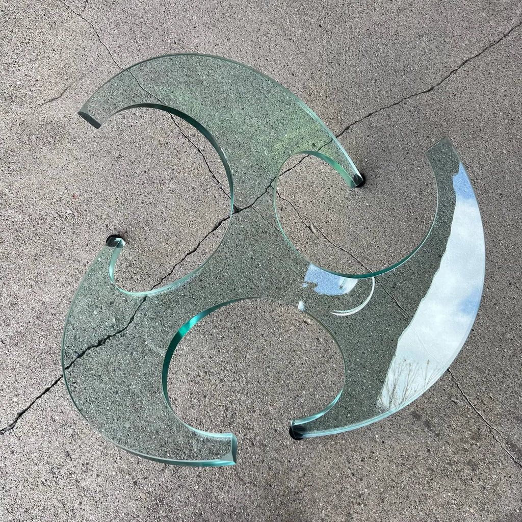 Knut Hesterburg Rare Glass Propeller Coffee Table