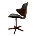 Kodawood Bentwood Arm Swivel Chair Mid Century Modern Desk