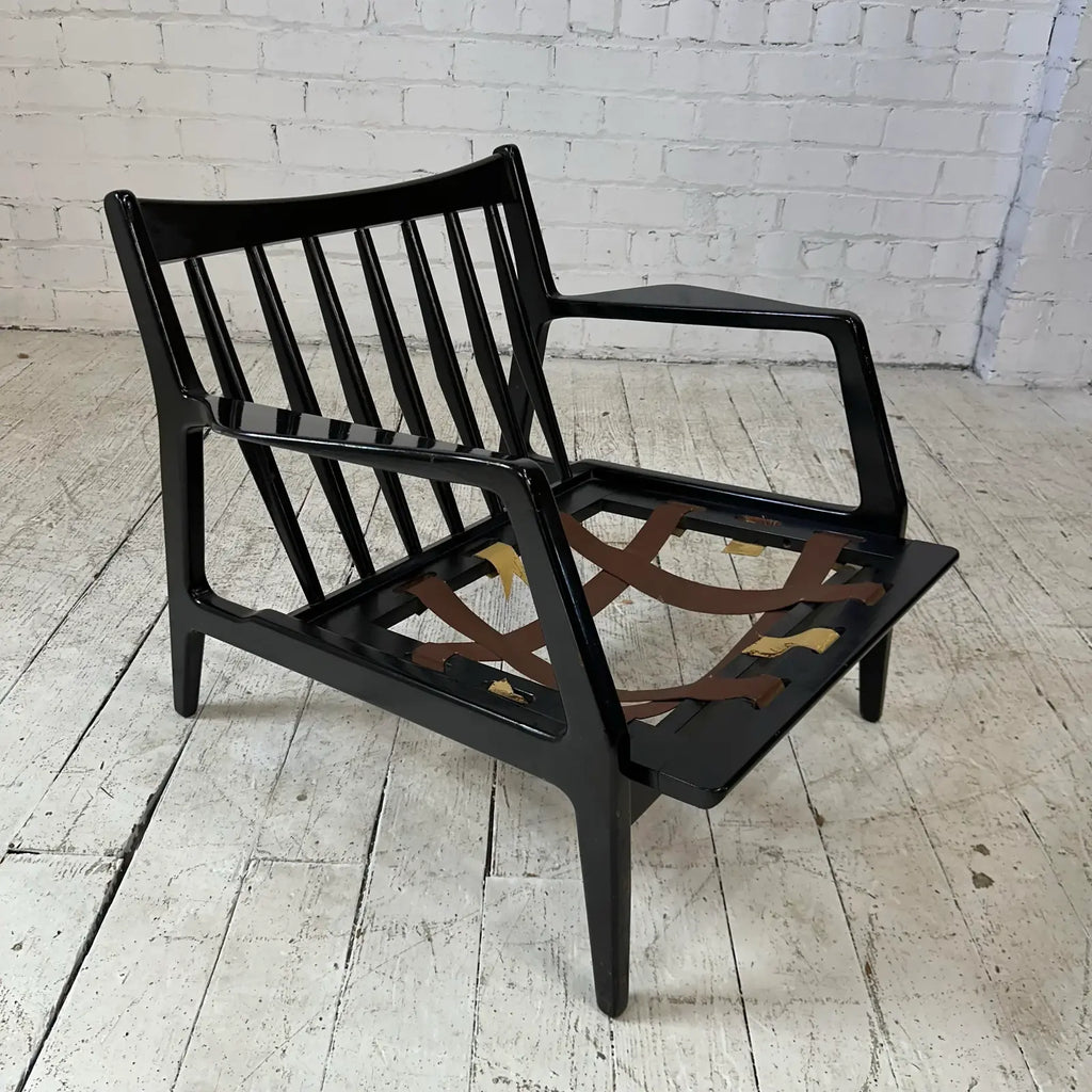 Kofod Larsen for Selig Wooden Lounge Chair Danish Style