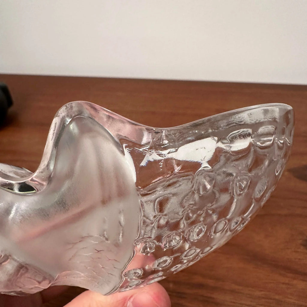 Lalique French Frosted Glass Concareau Koi Fish Bowl