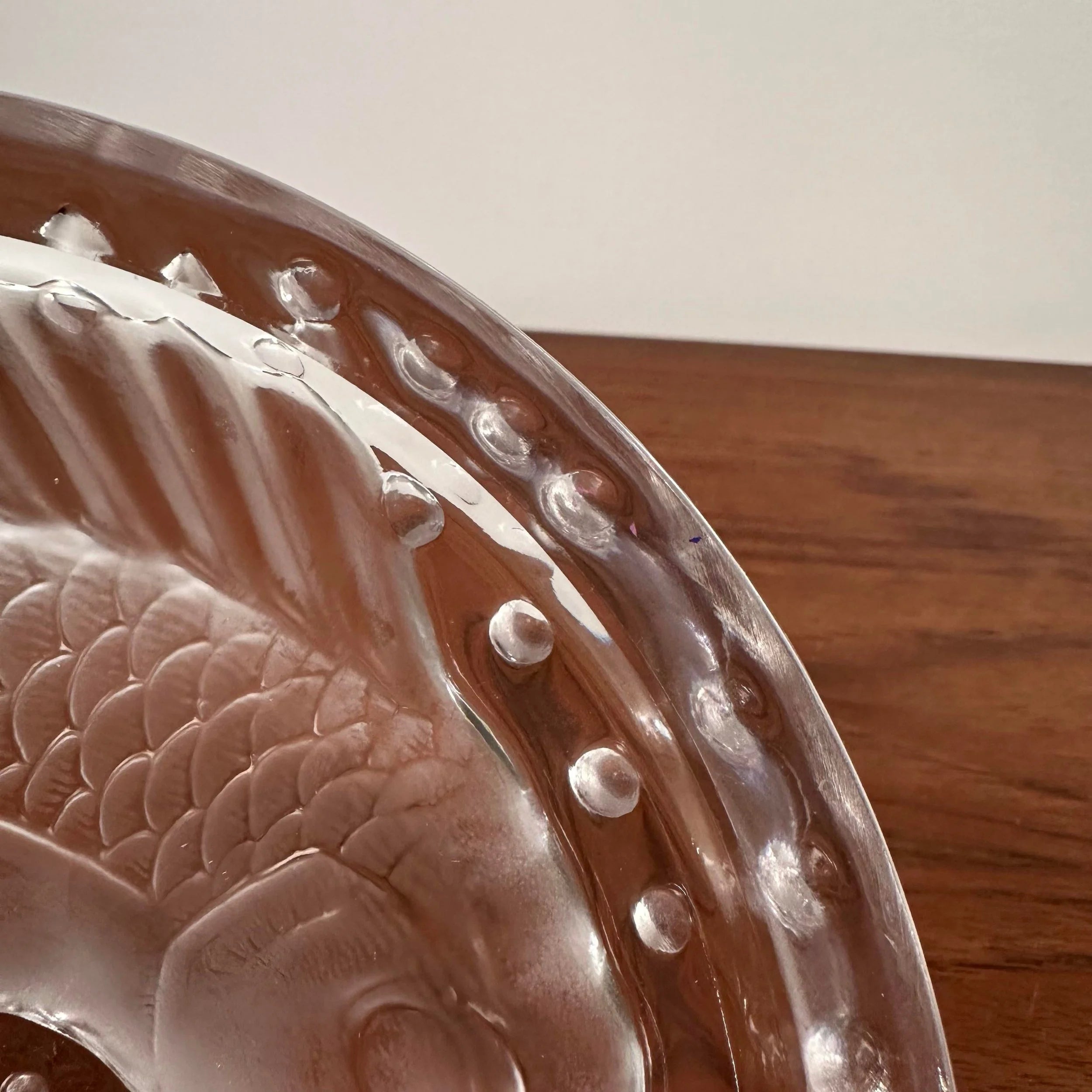 Lalique French Frosted Glass Concareau Koi Fish Bowl