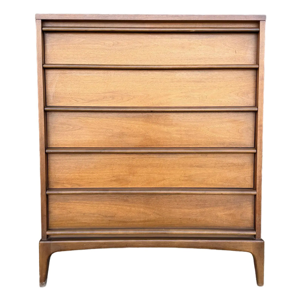 Lane Rhythm Walnut Chest of Drawers Mid Century Modern