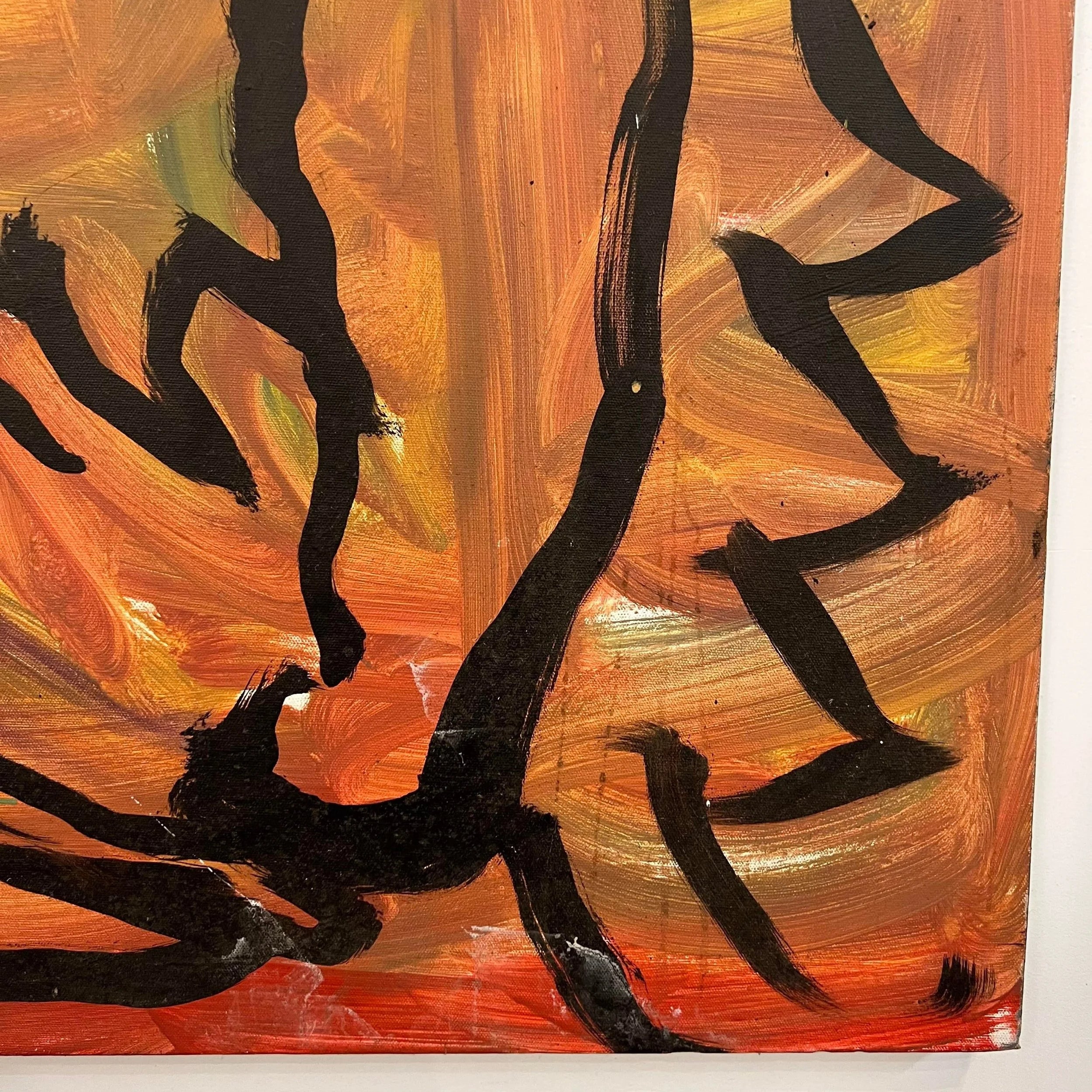 Large Abstract Portrait Acrylic Painting