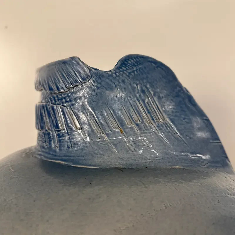 Large Ceramic Abstract Blue Vase