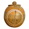 Large Lidded Ceramic Glazed Jar