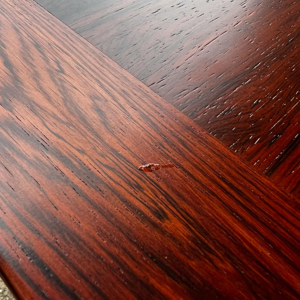 Large Mid-Century Modern Rosewood Coffee Table by Westnofa Bentwood Legs