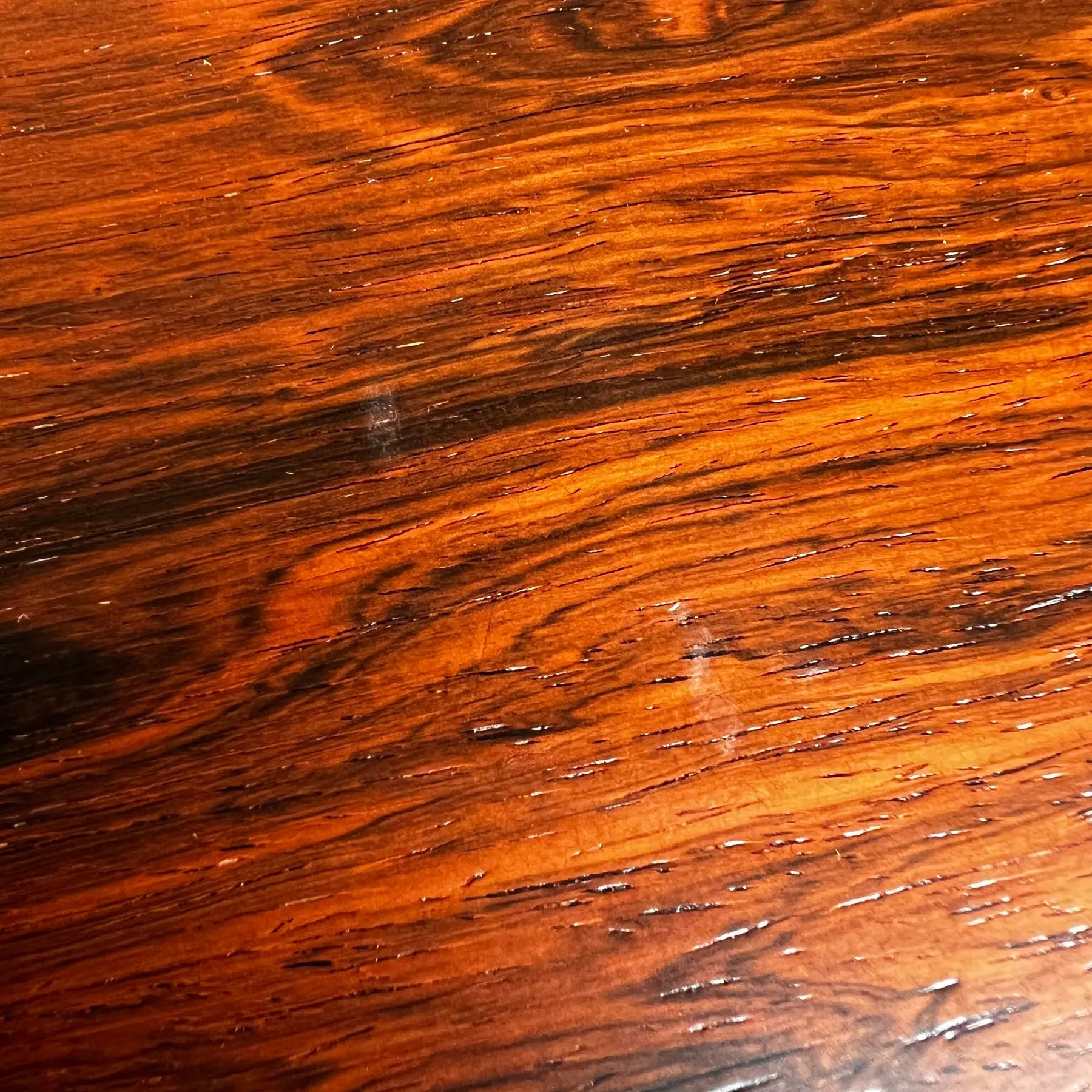 Large Mid-Century Modern Rosewood Coffee Table by Westnofa Bentwood Legs