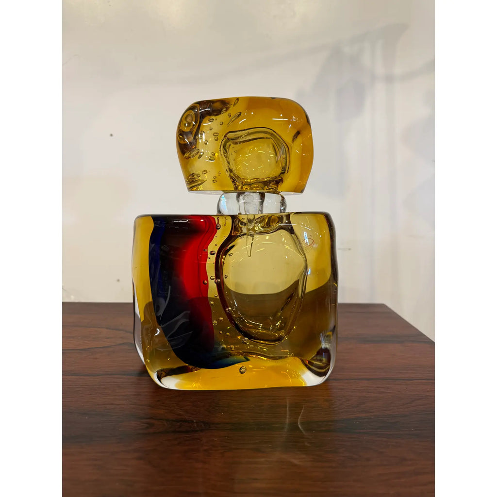 Large Perfume Bottle by Luigi Onesto, Murano, Sommerso, 1970s