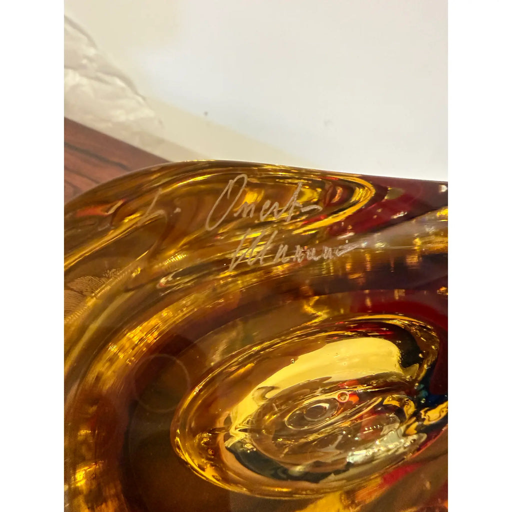 Large Perfume Bottle by Luigi Onesto, Murano, Sommerso, 1970s