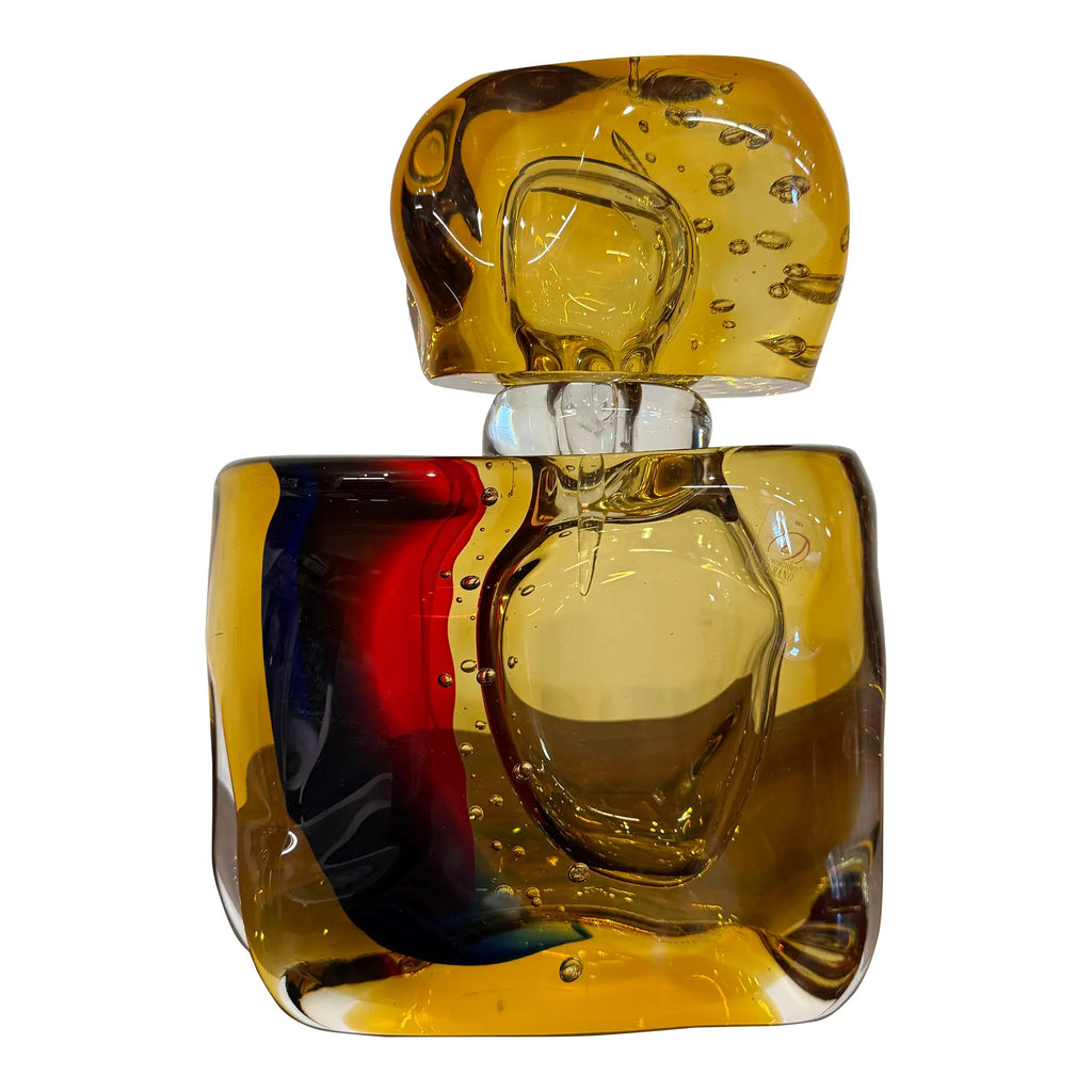 Large Perfume Bottle by Luigi Onesto, Murano, Sommerso, 1970s