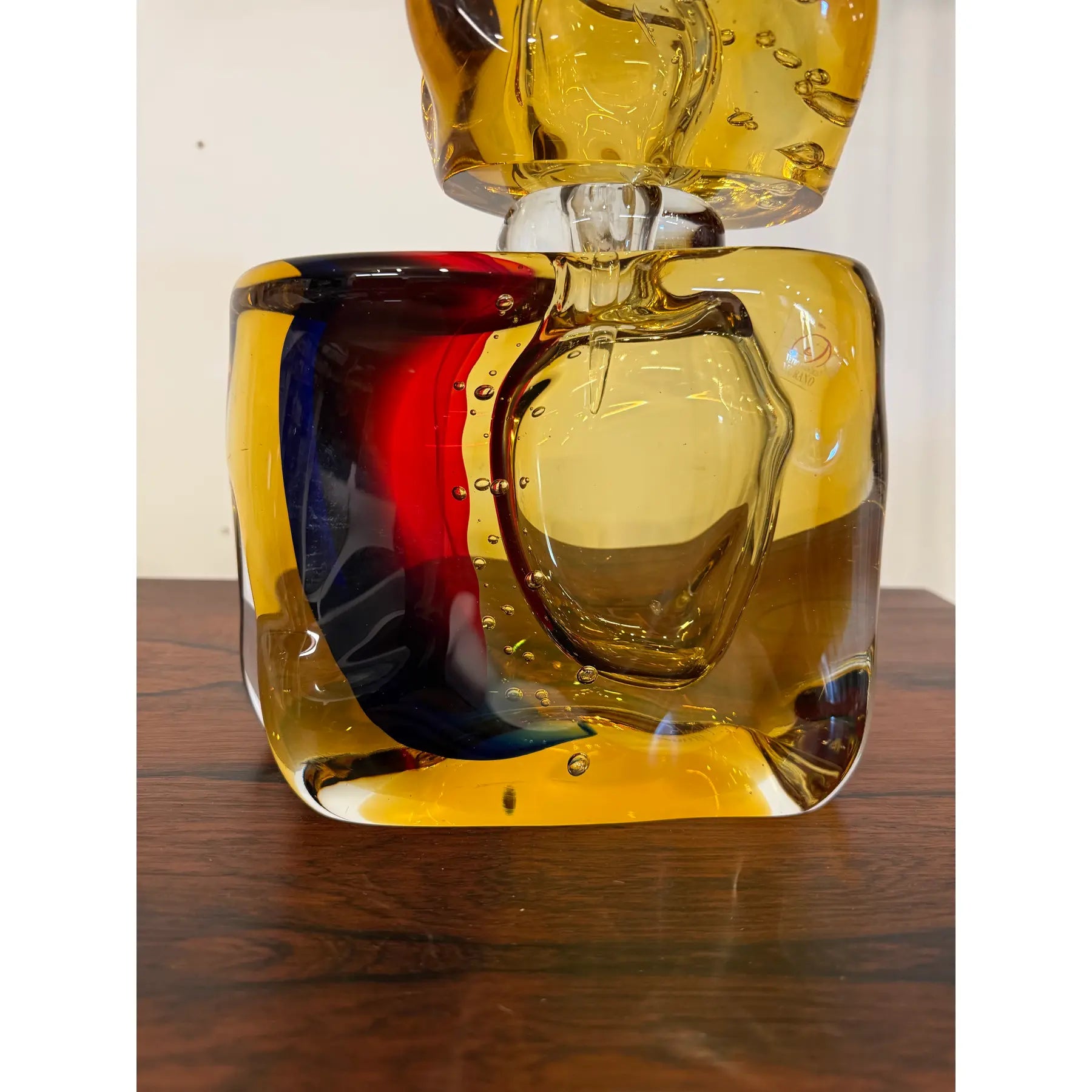 Large Perfume Bottle by Luigi Onesto, Murano, Sommerso, 1970s