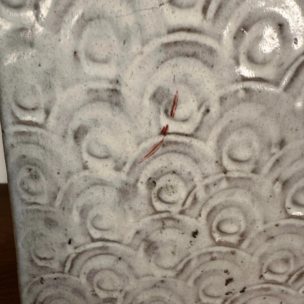 Large Slab-Made Ceramic Floor Vessel Signed