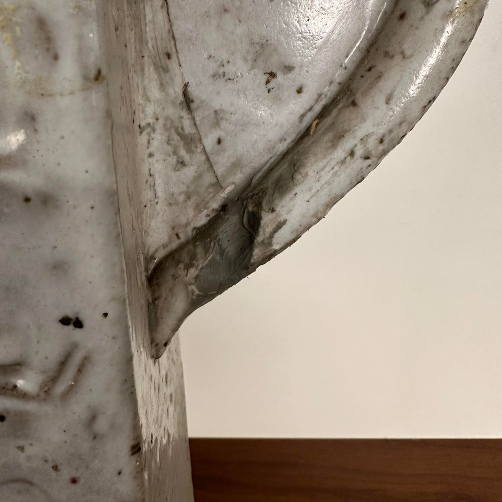Large Slab-Made Ceramic Floor Vessel Signed