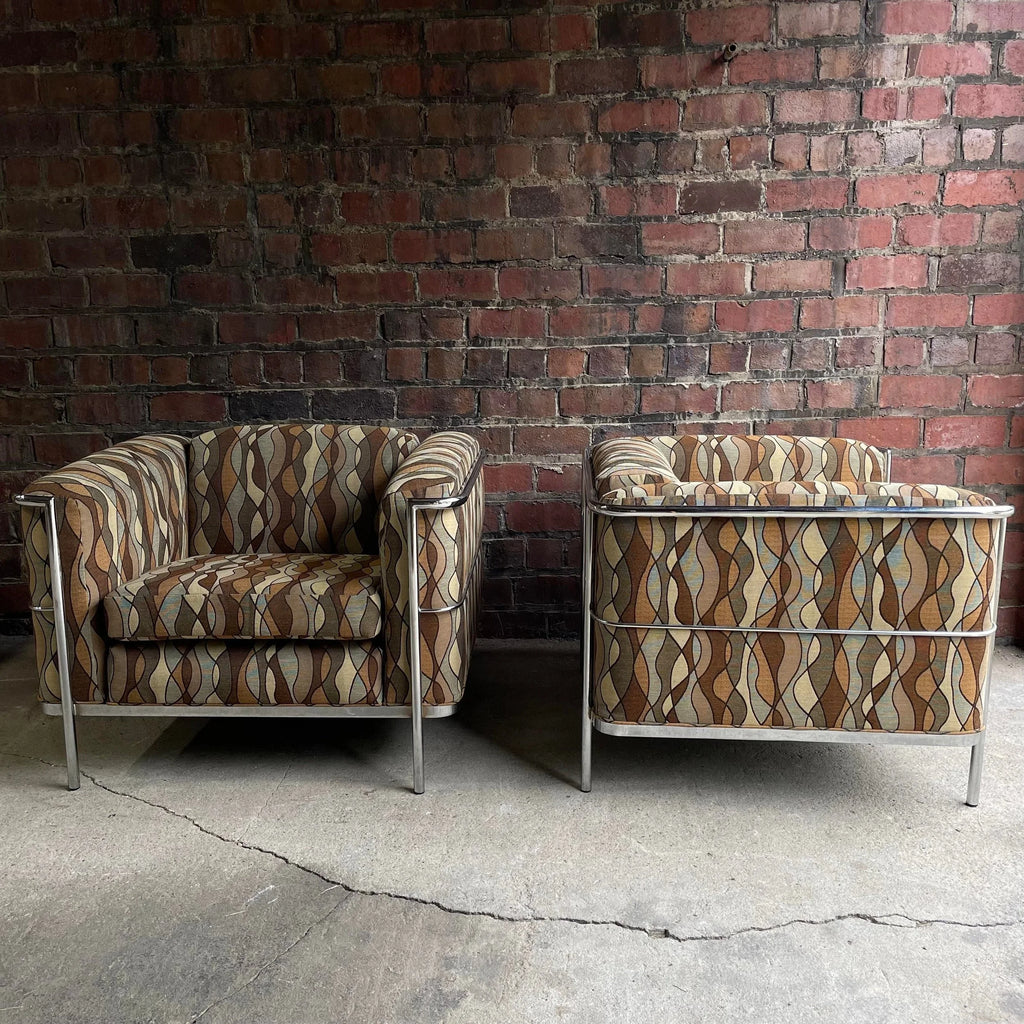 Le Corbusier for Jack Carwright Pair of Lc2 Club Chairs