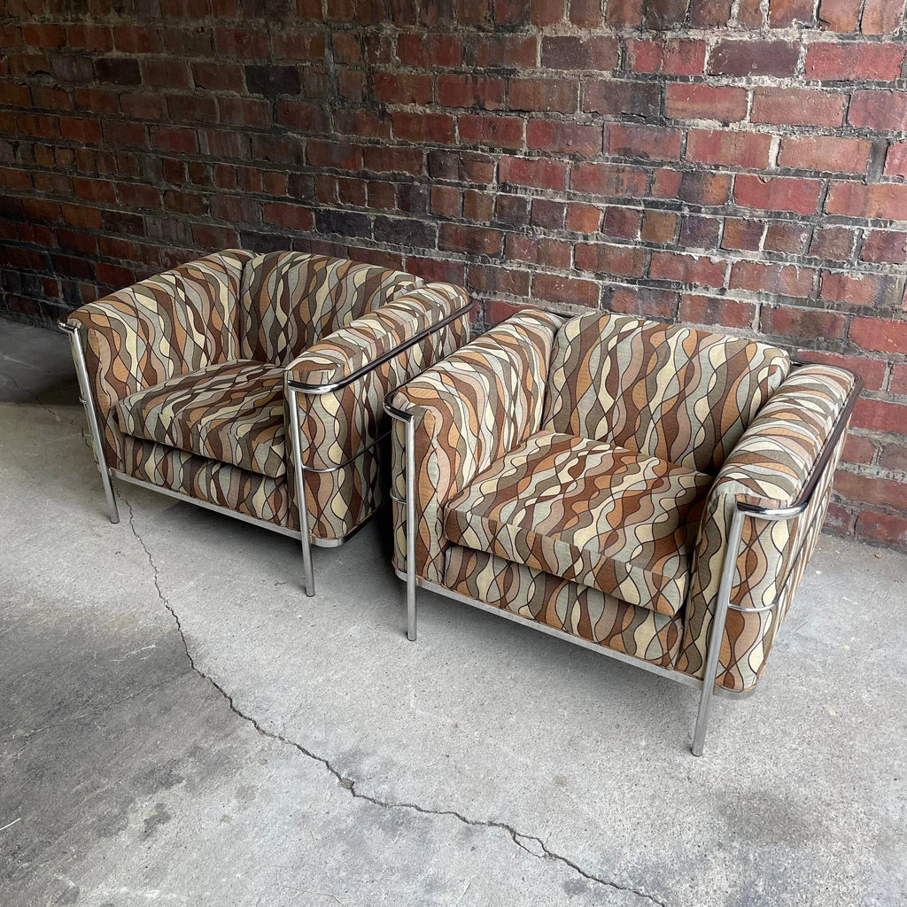 Le Corbusier for Jack Carwright Pair of Lc2 Club Chairs
