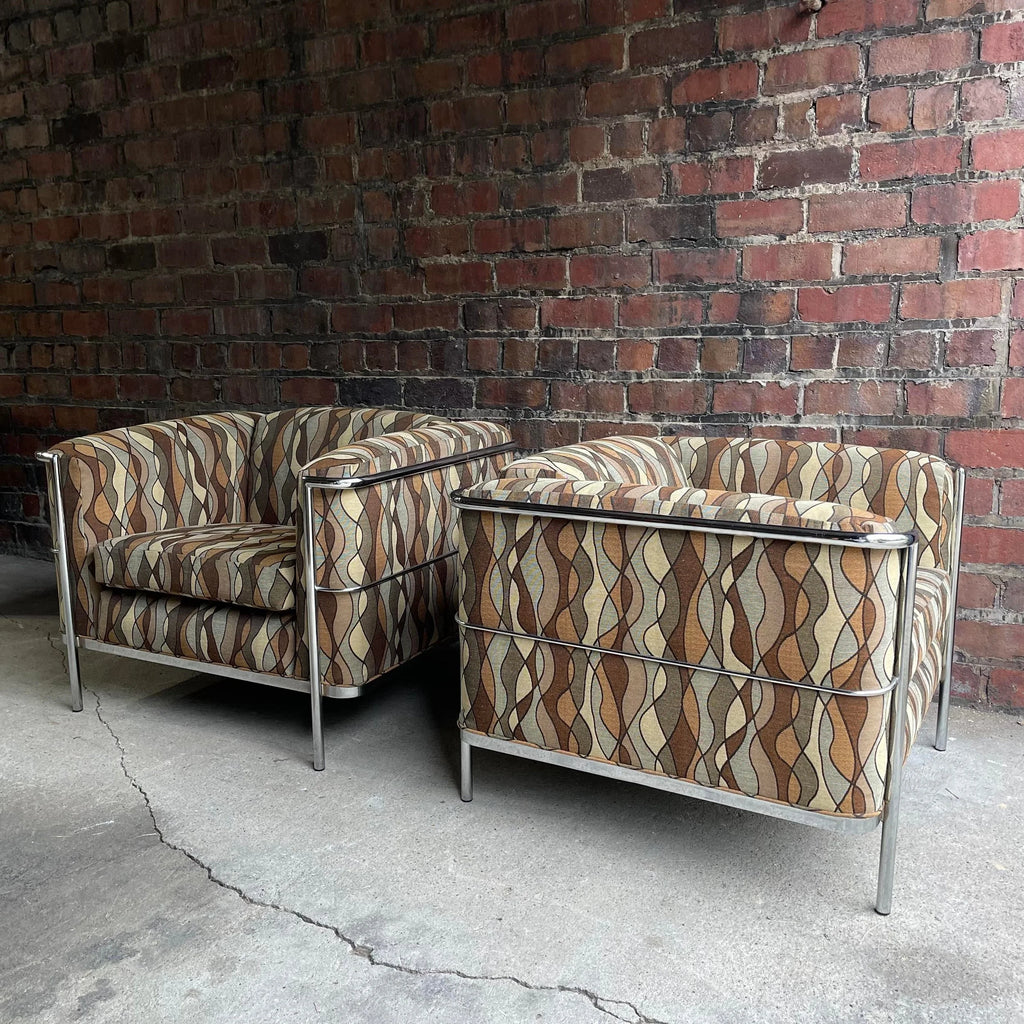 Le Corbusier for Jack Carwright Pair of Lc2 Club Chairs