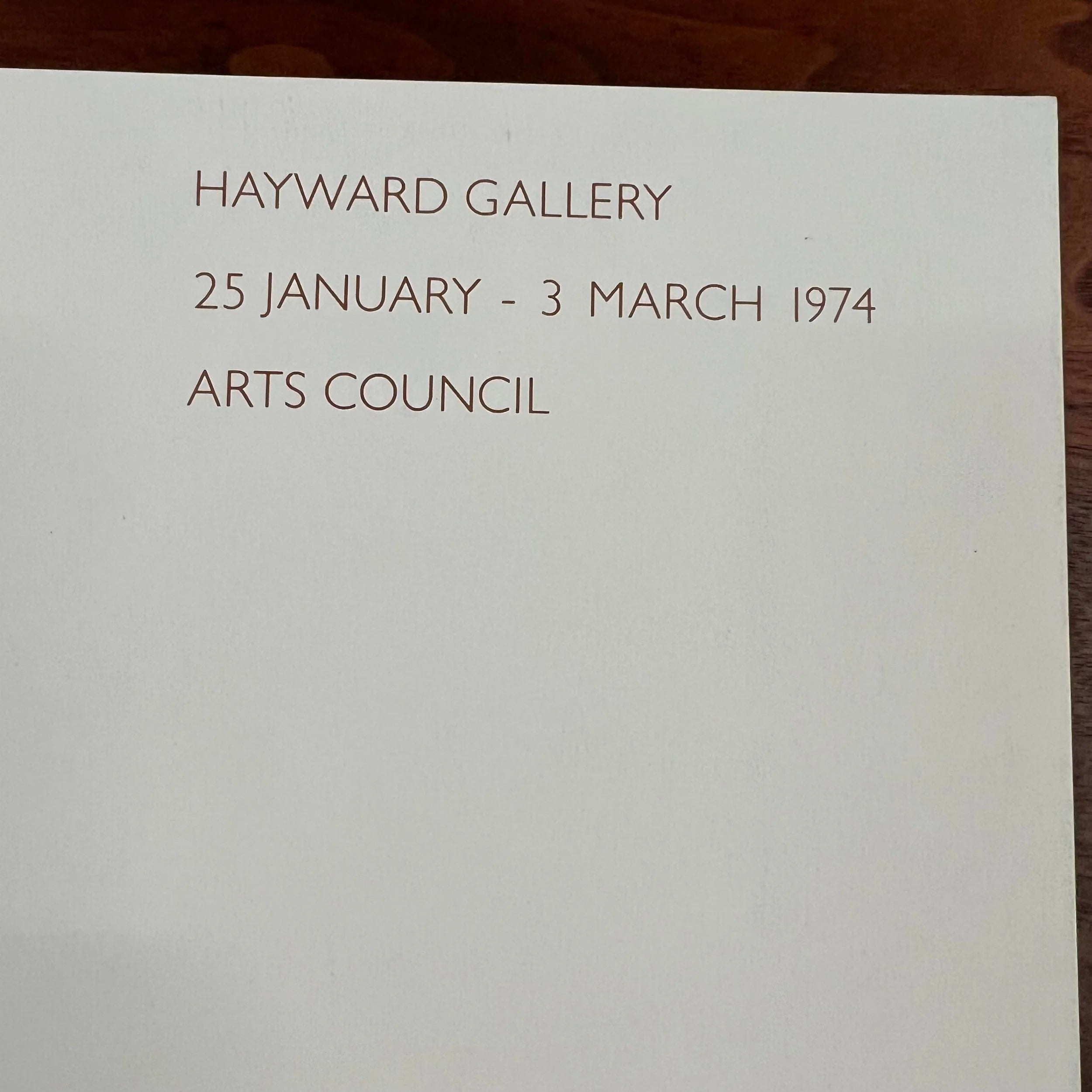 Lucian Freud 1974 Hayward Gallery Exhibition Poster